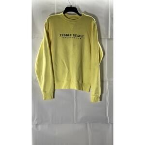 BIG COTTON BETTER THAN BASIC Gear Men's Yellow Pebble Beach Logo Sweatshirt SZ S